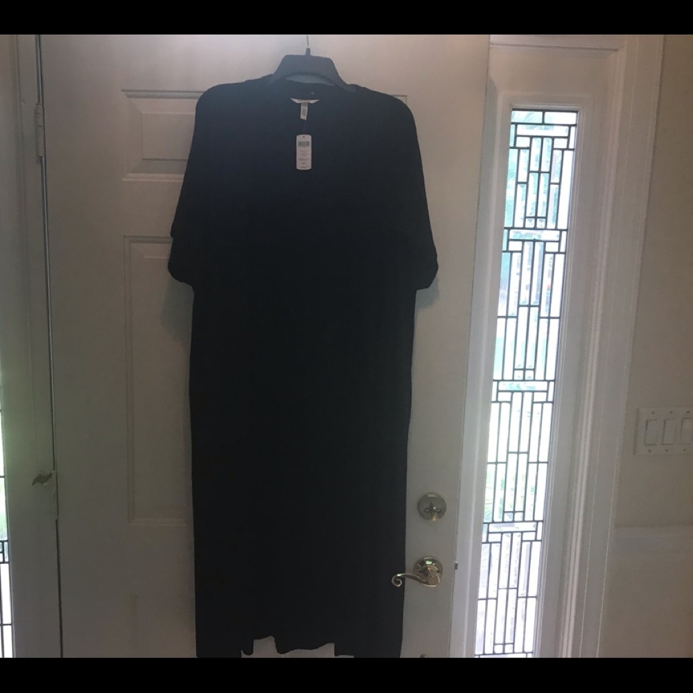 Lounge wear wrap black short sleeve